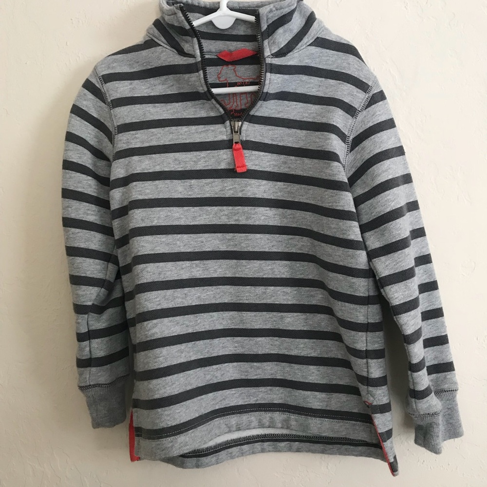 Striped Mini Boden cozy pullover w dog patch